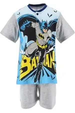 Batman Shorty Dark Knight Kinder Jungen Pyjama Schlaf-Set (2 tlg) grau 98