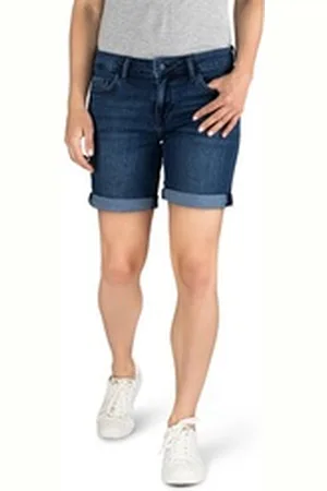 Mustang Jeansshorts Damen Shorts Bermuda Regular Fit Basic Hotpants mit Stretch blau W 30