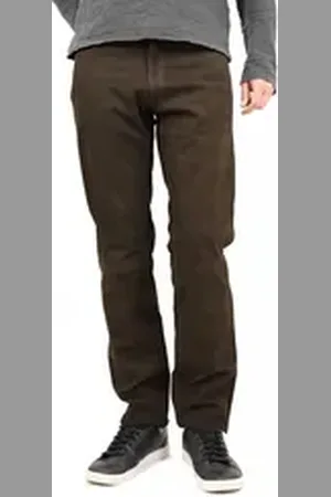 Mark Maddox Lederhose - Herren Lederhose Lammnubuk braun braun 52