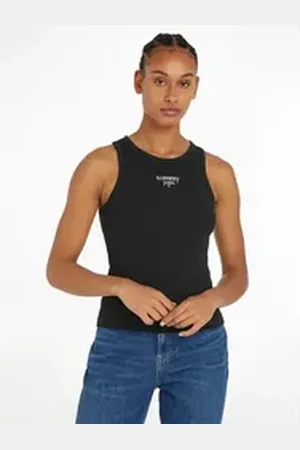 Tommy Hilfiger Tanktop TJW SLM ESSENTIAL LOGO 1TANK EXT Große Größen schwarz XXXL (46)