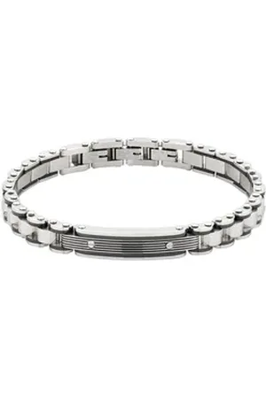 AMEN Armband Armband Edelstahl PVD black Herren ACBR102, PVD black silberfarben