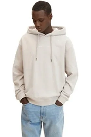 TOM TAILOR Denim Sweatshirt mit Kapuze und Logo-Print grau S