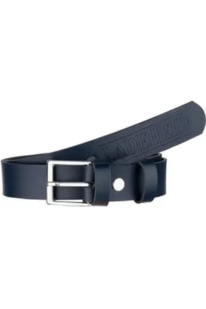 Ladeheid Ledergürtel Kinder Gürtel Ledergürtel 2,5 cm Breit K1D5 blau 60 cm