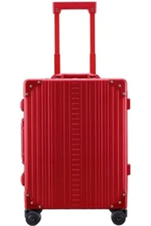 Aleon Handgepäck-Trolley Traveler, 4 Rollen, Aluminium rot
