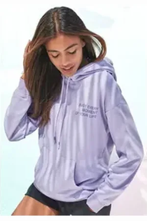 Buffalo Hoodie mit Statement Druck, Loungeanzug lila 32/34
