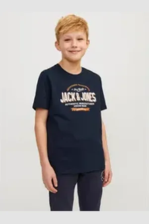 JACK & JONES Rundhalsshirt JJELOGO TEE SS O-NECK 2 COL S NOOS JNR blau 164