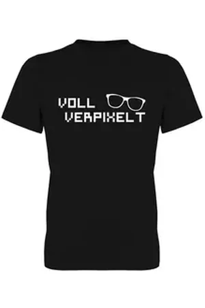 G-graphics T-Shirt Voll verpixelt Herren T-Shirt, mit Frontprint, mit Spruch / Statement schwarz L