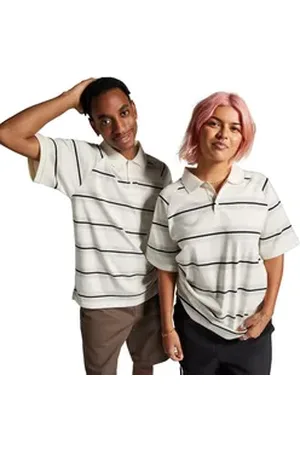 Converse Poloshirt MARQUIS STRIPED SHORT-SLEEVE POLO für SIE und IHN weiß XXL