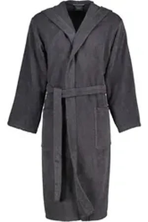 CAWÖ Cawö Herrenbademantel Pure 5623 Kapuze Frottier, Kapuze, 100% Baumwolle grau XL