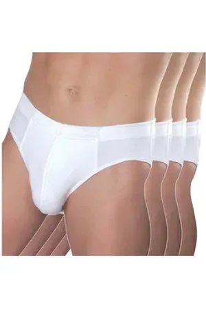 Hermko Slip 8300 4er Pack Herren Slip aus Baumwolle / Elastan - Sportslip weiß D 9 = EU 3XL