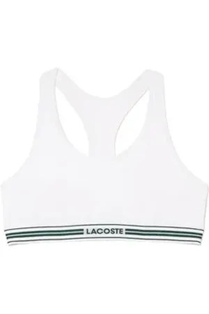 Lacoste Bralette-BH Basic (1-tlg) Bralette - Baumwolle - Atmungsaktiv - Mit Kontrast-Logostreifen weiß XXL