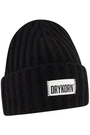 Drykorn Beanie Damen Strickmütze EANI mit Wolle und Alpaka schwarz