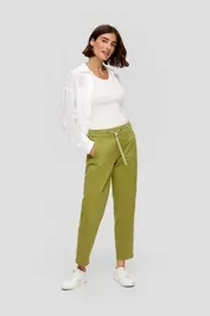 QS by s.Oliver 7/8-Hose Relaxed: Jogg Pants aus Baumwollstretch Ziernaht 34
