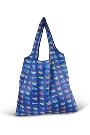 Brisa VW Collection by Einkaufsshopper Volkswagen Wiederverwendbarer Einkaufsbeutel, Shopper, Einkaufstasche mit blauem Bulli Bus Design blau