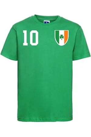 Youth Designz T-Shirt Irland Kinder T-Shirt im Fußball Trikot Look mit trendigem Motiv 96-104 (4 Jahre)