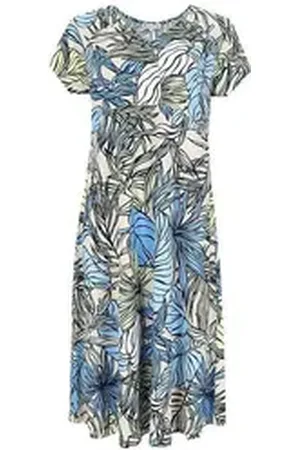 HAJO A-Linien-Kleid Joy Of Life Strandkleid City-Kleid (1-tlg) Kurzarm V-Ausschnitt softer Viskose-Mix beige 40