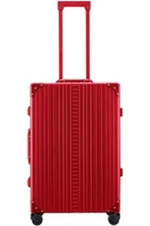 Aleon Hartschalen-Trolley Traveler, 4 Rollen, Aluminium rot