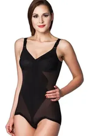 Miss Perfect Body 8789 Shapewear Korselett ohne Bügel aus elastischem Feintüll schwarz 80 B