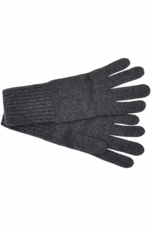 Seeberger Strickhandschuhe Cashmere Fingerhandschuhe 18603-0 grau