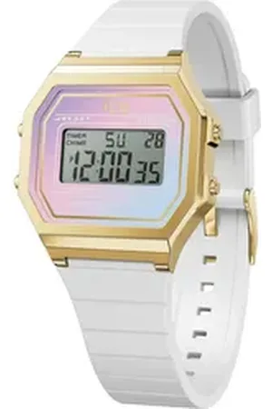 Ice-Watch Chronograph ICE digit retro sunset - Small 022722, Quarzuhr, Armbanduhr, Damenuhr, digital, Silikonarmband, Stoppfunktion weiß