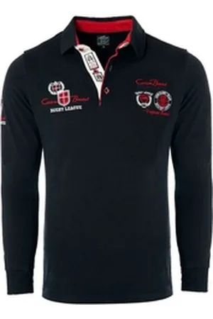 Carisma Poloshirt (1-tlg) mit Stickerei Rugby Team schwarz M
