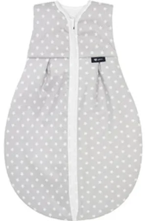 Alvi ® Babyschlafsack Kugelschlafsack Thermo Exclusiv, Winterschlafsack Außensack 2,5 TOG ärmellos atmungsaktiv aus 100% Baumwolle bis 60 Grad waschbar grau 70 cm