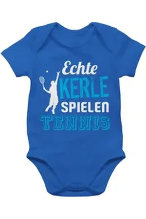 Shirtracer Shirtbody Echte Kerle spielen Tennis Sport & Bewegung Baby blau 1/3 Monate