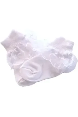 La Bortini Socken Socken mit Rüschen in Weiß für Babys und Kinder weiß 6-12Mon