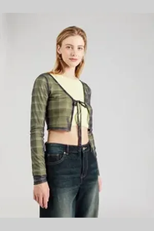 Noisy May Langarmshirt NMLESLEY (1-tlg) Plain/ohne Details grau|grün M