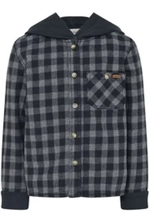 Minymo Langarmshirt Shirt LS Check Collegiate Blue 122 Kinder Langarmshirt 122