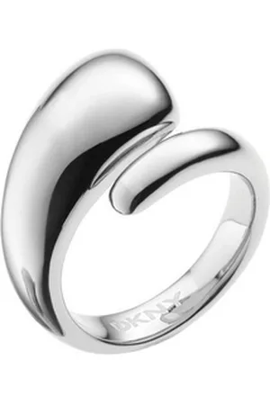 DKNY Fingerring Damen, aus Edelstahl, Gr. 59 (18,8mm) silberfarben