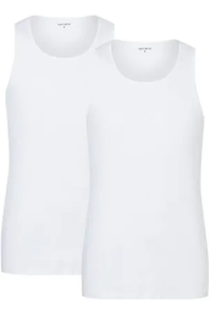 Camano Tanktop Doppelpack Herren Tank Tops (2-tlg) Feinripp Qualität weiß L / 6