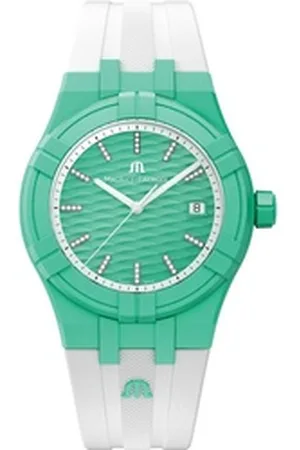 Maurice Lacroix Quarzuhr AIKON #TIDE, AI2008-CCCC1-3A0-0, Armbanduhr, Damenuhr, Swiss Made, Diamanten weiß