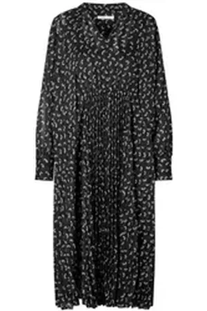 Samsøe Samsøe Sommerkleid Damen Midikleid DOROTHE DRESS AOP (1-tlg) schwarz S/M