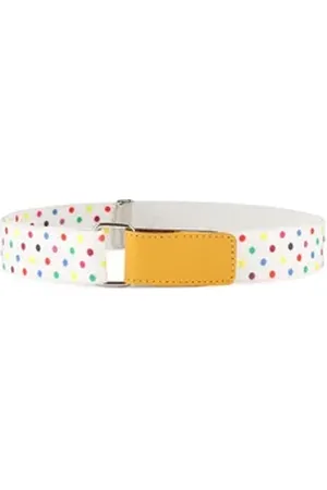 Ladeheid Stoffgürtel Kinder Gürtel Elastik-Gürtel 1-12 Jahre 34-90 cm P15 gelb|weiß 8-15 Jahre