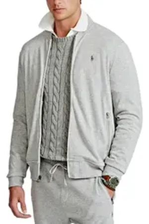 Ralph Lauren Polo Sweatjacke Sweatjacke Sweatshirt Blouson Baseball Jacke Sofortige Authentifizierung über das -System möglich grau S