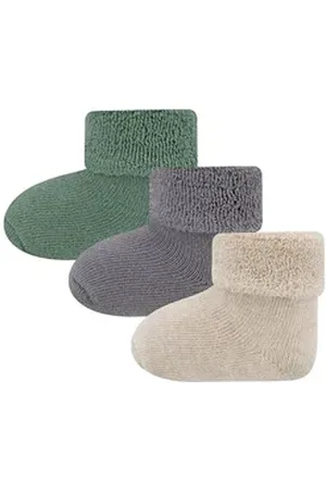 Ewers Socken Newborn Socken 3er Pack Uni/Ringel (3-Paar) beige|braun|grau