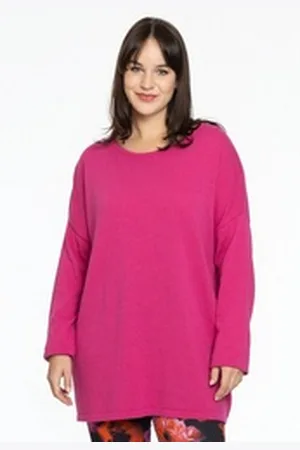 Yoek Longpullover Damen Pullover Große Größen rosa 46/48