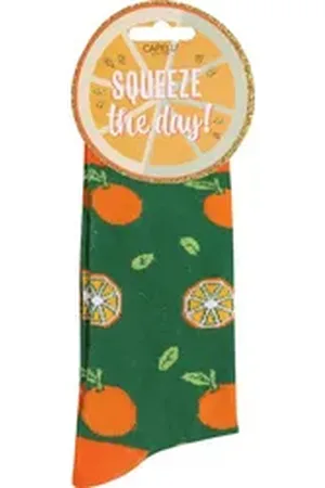 Capelli new york Socken Socken - Orangen Design grün 36-41