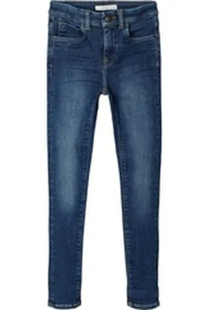 NAME IT Skinny-fit-Jeans Mädchen Skinny Fit Jeans hochtailliert blau 140