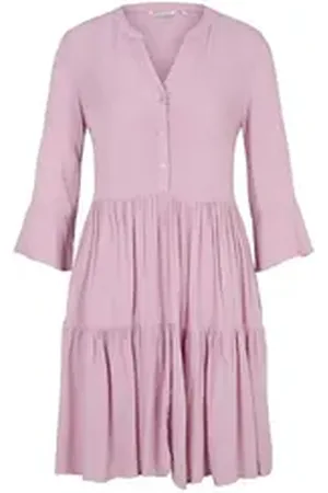 TOM TAILOR Denim Sommerkleid BABYDOLL aus Viskose rosa XL