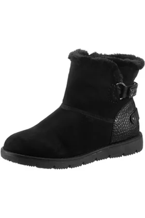 TOM TAILOR Winterboots mit Krokoprägung an der Ferse schwarz 37 EU