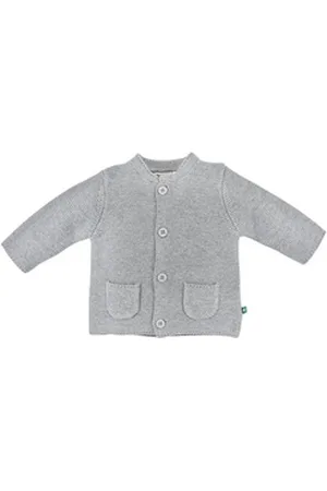 BONDI Trachtenweste Baby Kinder Strickjacke 93652 - Hellgrau, K grau 80
