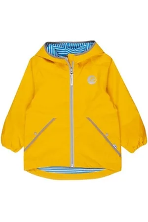FINKID Jumpsuit Puuskiainen Regenjacke Yellow/Storm 130/140 Regenjacke Rainjacket unisex Regenbekleidung Gr.130/140