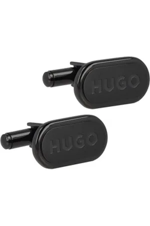 HUGO BOSS Manschettenknöpfe E-Classic, Edelstahl schwarz