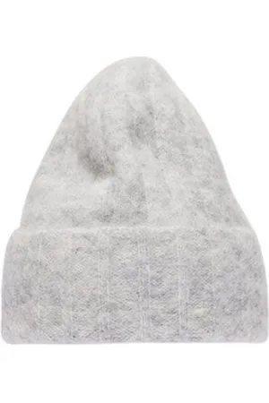 SELECTED FEMME Beanie Damen Mütze silberfarben