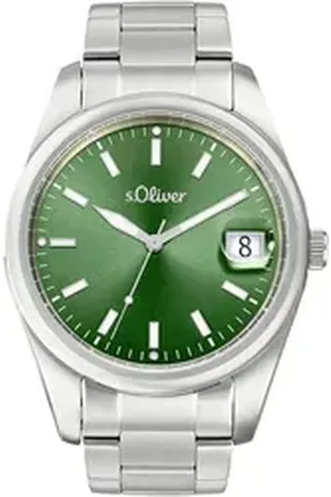 QS by s.Oliver Quarzuhr 2037715, Armbanduhr, Damenuhr, Herrenuhr, Datum grün