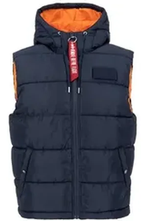 Alpha Industries Blouson Men - Vests Hooded Puffer Vest FD blau L