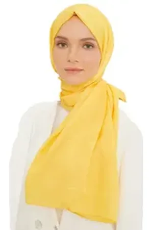 Armine Schal Damenschal, Premium Qualität Halstuch Damen, Elegantes Langes Hijab Ko gelb