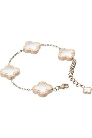 Lenoites Armband Four-leaf Clover 17 rosa